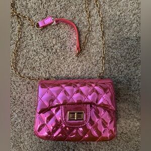 DOE A DEAR Quilted Metallic purse.